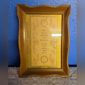 PB2 NOOK PRIMITIVE PSALM 118  SCRIPTURE OF THANKSGIVING FRAMED SIGNED